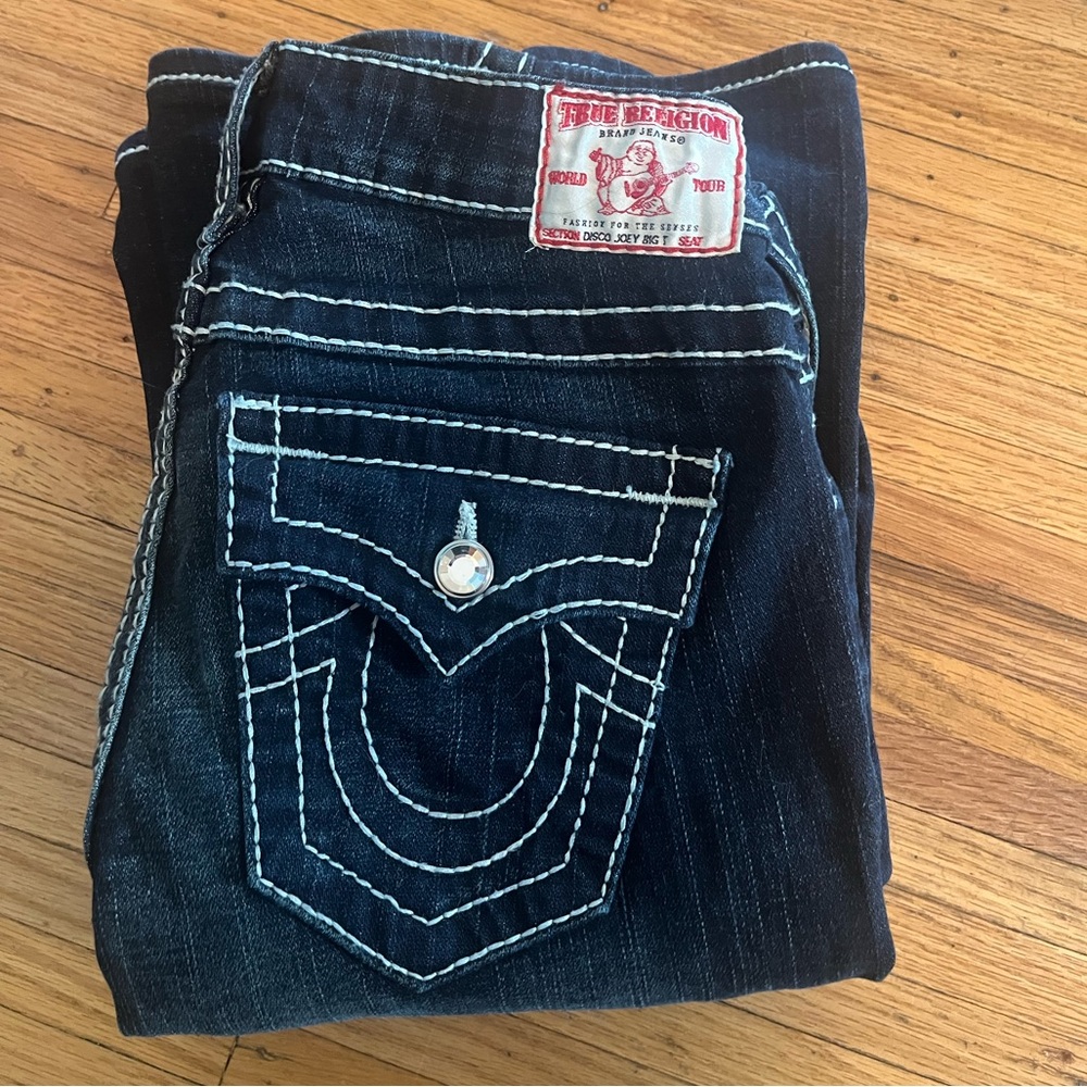 Bedazzled True Religion flared jeans